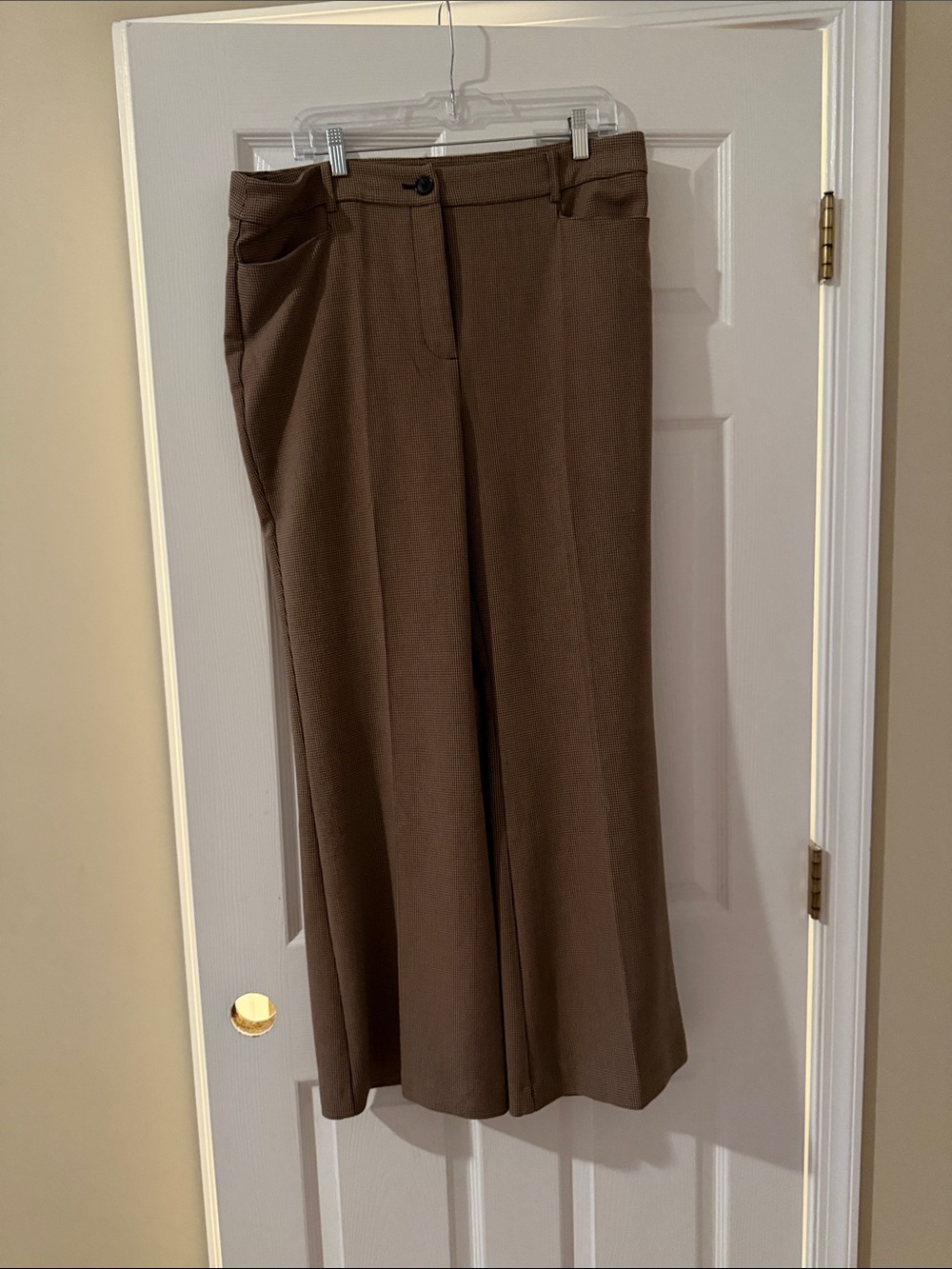 LOFT Brown Wide Leg Dress Pants